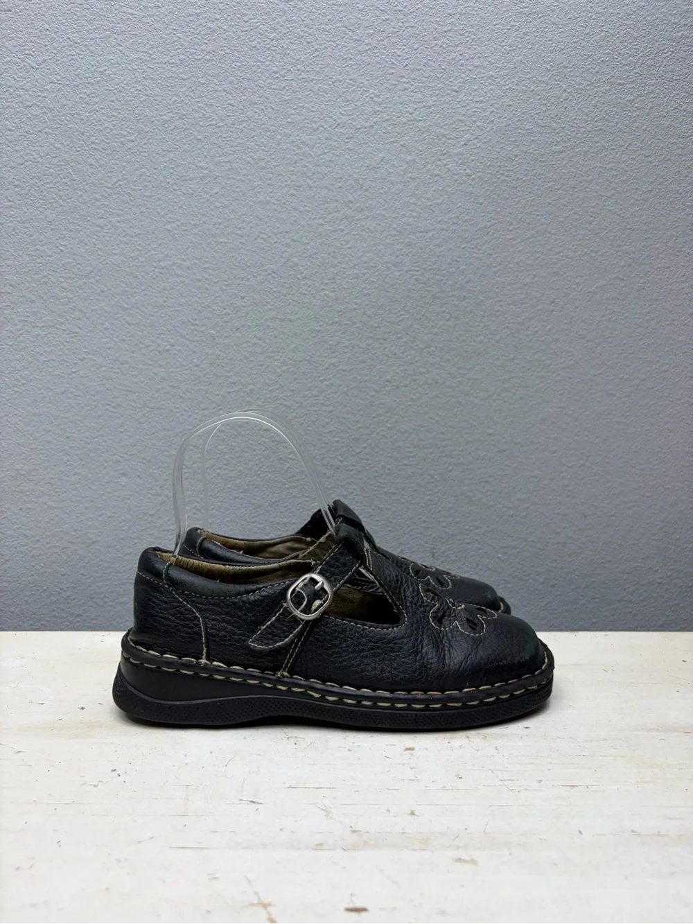 Thom Mcan Black Leather Mary Jane Shoes Size 3 girls
